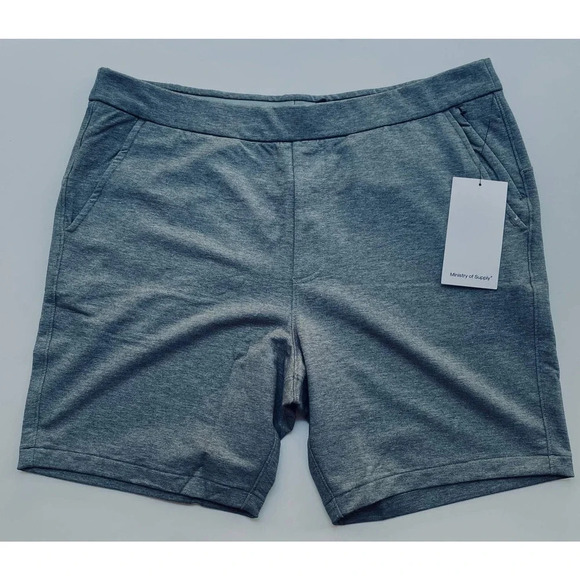 Ministry of Supply Fusion Terry Short Gray Heather Size XXL NEW - Picture 2 of 7